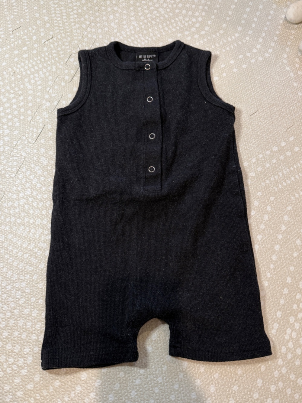 Little Bipsy Black Knit Sleeveless One-Piece